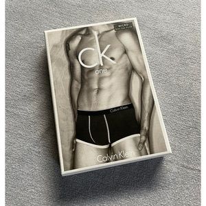 Calvin Klein CK One men's Micro Low Rise Trunks in black, size Medium